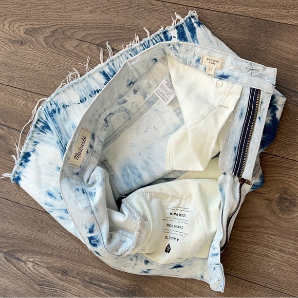 Madewell Women’s Tie-dye A-Line Jean Skirt. - Picture 6 of 11